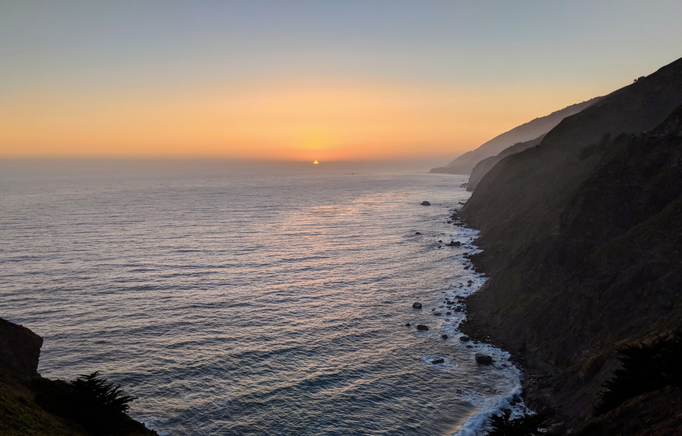 The sunset from Ragged Point